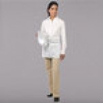 Chef Revival White Poly-Cotton Customizable Waist Apron with 3 Pockets - 12 Chef Revival White Poly-Cotton Customizable Waist Apron with 3 Pockets - 12