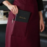 Choice Burgundy Poly-Cotton Standard Bistro Apron with 1 Pocket - 33