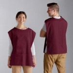 Choice Burgundy Poly-Cotton Standard Bistro Apron with 1 Pocket - 33