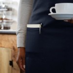 Choice Navy Blue Poly-Cotton Standard Bib Apron with 2 Pockets - 34 Choice Navy Blue Poly-Cotton Standard Bib Apron with 2 Pockets - 34