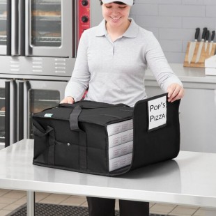 Choice Insulated Pizza Delivery Bag Black Nylon 16 1/2
