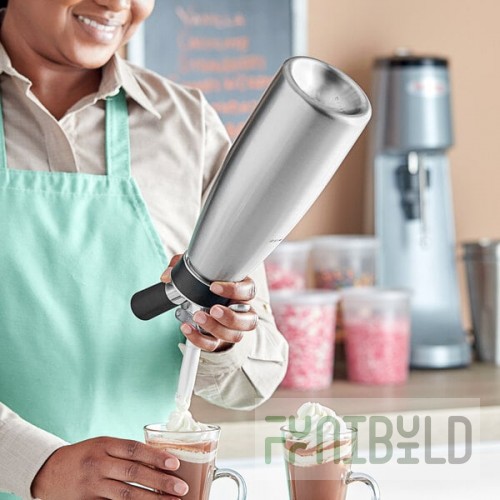 iSi 173001 Cream Profi Stainless Steel Whipped Cream Dispenser - 1 Liter