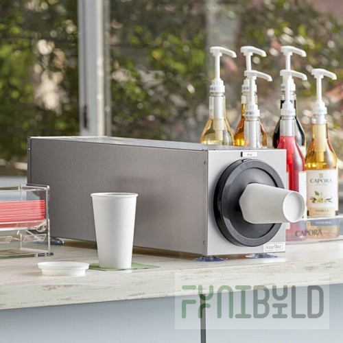 KleanTake by ServSense Stainless Steel Countertop 8-44 oz. Cup Dispenser Cabinet - 1 Slot