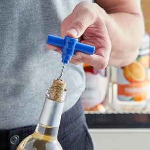 Choice Blue Plastic Pocket Corkscrew