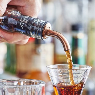 Acopa Copper Angled Liquor Speed Pourer - 12/Pack Acopa Copper Angled Liquor Speed Pourer - 12/Pack