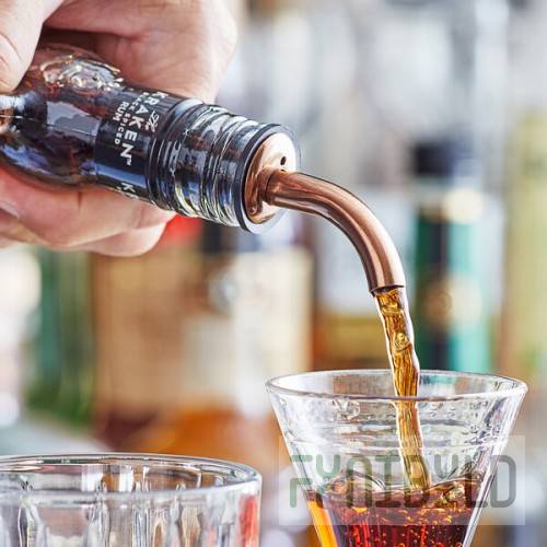 Acopa Copper Angled Liquor Speed Pourer - 12/Pack
