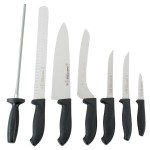 Dexter-Russell 20713 SofGrip 7-Piece Black Handle Cutlery Set