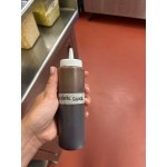 Choice 12 oz. Light Blue Wide Mouth Squeeze Bottle - 6/Pack