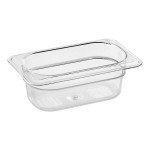 Carlisle 3068607 StorPlus 1/9 Size Clear Polycarbonate Food Pan - 2 1/2