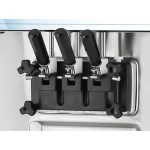 Spaceman 6250A-C Pressurized Dual Flavor Twin Twist Free-Standing Soft Serve Ice Cream Machine with 2 Hoppers and 3 Dispensers - 208-230V