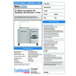 Continental Refrigerator RA43N-9M 43 Continental Refrigerator RA43N-9M 43