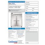 Continental Refrigerator 2RES-N-SS 57