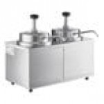 Server Twin FSP 81230 3 Qt. Round Topping Warmer with 2 Pumps -120V, 1000W