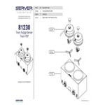 Server Twin FSP 81230 3 Qt. Round Topping Warmer with 2 Pumps -120V, 1000W