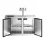 Avantco UDD-2-CT-S-4 Stainless Steel Kegerator / Beer Dispenser with Quadruple Tap Tower and Club Top - (2) 1/2 Keg Capacity