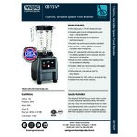 Waring CB15VP 3 3/4 hp Commercial Food Blender with Variable Speed Control Dial and 1 Gallon Copolyester Container - 120V Waring CB15VP 3 3/4 hp Commercial Food Blender with Variable Speed Control Dial and 1 Gallon Copolyester Container - 120V