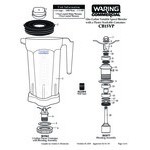 Waring CB15VP 3 3/4 hp Commercial Food Blender with Variable Speed Control Dial and 1 Gallon Copolyester Container - 120V Waring CB15VP 3 3/4 hp Commercial Food Blender with Variable Speed Control Dial and 1 Gallon Copolyester Container - 120V