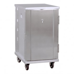 New Age Industrial Heavy-Duty Series 20-Pan Front-Load 1/2-Size Mobile Aluminum Enclosed Sheet Pan Rack 1296