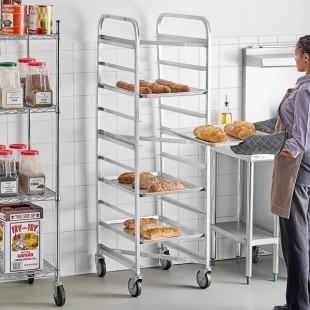 Winholt 10 Pan End Load Medium-Duty Aluminum Nesting Bun / Sheet Pan Rack AL-1810N - Welded