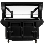 Cambro VBRU5110 Black 5' Versa Ultra Food / Salad Bar with Storage and Standard Casters