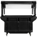 Cambro VBRU5110 Black 5' Versa Ultra Food / Salad Bar with Storage and Standard Casters
