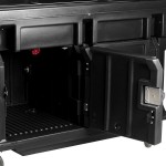 Cambro VBRU5110 Black 5' Versa Ultra Food / Salad Bar with Storage and Standard Casters