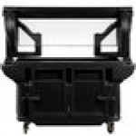 Cambro VBRU5110 Black 5' Versa Ultra Food / Salad Bar with Storage and Standard Casters