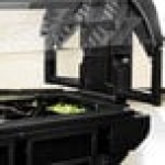 Cambro VBRU5110 Black 5' Versa Ultra Food / Salad Bar with Storage and Standard Casters