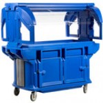 Cambro VBRU5110 Black 5' Versa Ultra Food / Salad Bar with Storage and Standard Casters