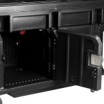 Cambro VBRU5110 Black 5' Versa Ultra Food / Salad Bar with Storage and Standard Casters