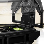 Cambro VBRU5110 Black 5' Versa Ultra Food / Salad Bar with Storage and Standard Casters