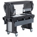 Cambro VBRU5110 Black 5' Versa Ultra Food / Salad Bar with Storage and Standard Casters