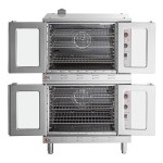 Cooking Performance Group FEC-200-BK Double Deck Standard Depth Full Size Electric Convection Oven - 208V, 1 Phase, 11 kW