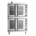 Cooking Performance Group FEC-200-BK Double Deck Standard Depth Full Size Electric Convection Oven - 208V, 1 Phase, 11 kW