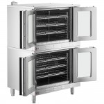 Cooking Performance Group FEC-200-BK Double Deck Standard Depth Full Size Electric Convection Oven - 208V, 1 Phase, 11 kW