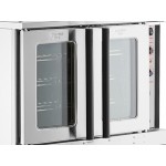 Cooking Performance Group FEC-200-BK Double Deck Standard Depth Full Size Electric Convection Oven - 208V, 1 Phase, 11 kW