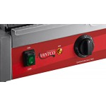 Avantco PG400 Commercial Dual Panini Sandwich Grill with Grooved Plates and 19 5/8 Avantco PG400 Commercial Dual Panini Sandwich Grill with Grooved Plates and 19 5/8