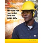 3M SecureFit H-801SFR-UV White 4-Point Ratchet Suspension Full Brim Hard Hat with UVicator