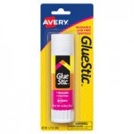 Avery® 98073 GlueStic 1.27 oz. Large White Washable Nontoxic Permanent GlueStick - 6/Box