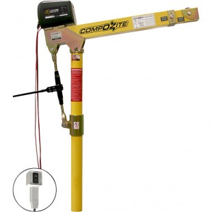 OZ Lifting Products Compozite Davit Crane with 12V DC Electric Winch OZ1200DAV-DCW - 1200 lb. Capacity OZ Lifting Products Compozite Davit Crane with 12V DC Electric Winch OZ1200DAV-DCW - 1200 lb. Capacity