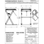 Vestil 4000 Lb. Capacity Adjustable Pallet Stand with Carousel PS-4045/CA Vestil 4000 Lb. Capacity Adjustable Pallet Stand with Carousel PS-4045/CA