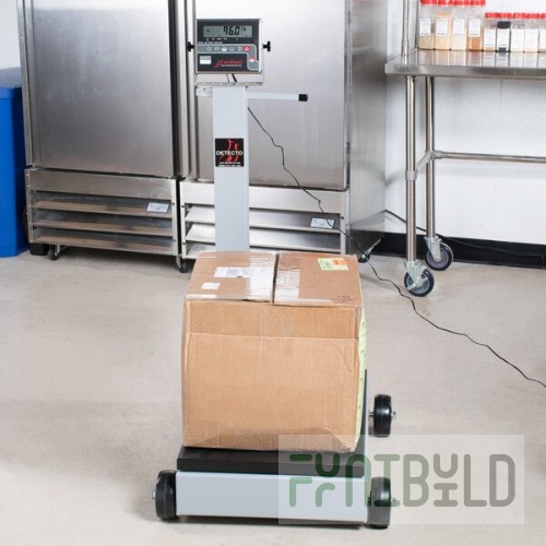Cardinal Detecto 8852F-185 1000 lb. Portable Digital Floor Scale with 204 Indicator and Tower Display, Legal for Trade