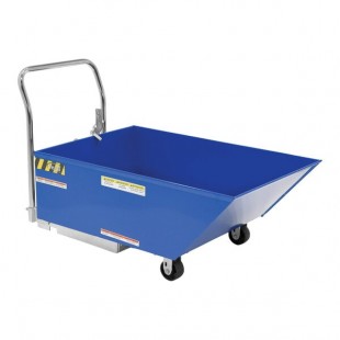 Vestil 0.33 Cubic Yard Mobile Low Profile Steel Parts Hopper with (3) 4 Vestil 0.33 Cubic Yard Mobile Low Profile Steel Parts Hopper with (3) 4