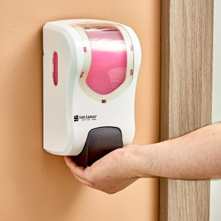 San Jamar SF970WHCL Summit Rely White Manual Foam Hand Soap and Sanitizer Dispenser - 5 3/16 San Jamar SF970WHCL Summit Rely White Manual Foam Hand Soap and Sanitizer Dispenser - 5 3/16