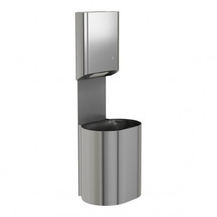 Bradley Elvari 2B5-113600 Surface-Mounted Stainless Steel C-Fold / Multifold Paper Towel Dispenser with 18 Gallon Waste Receptacle Bradley Elvari 2B5-113600 Surface-Mounted Stainless Steel C-Fold / Multifold Paper Towel Dispenser with 18 Gallon Waste Receptacle