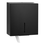 Bobrick Fino B-9890.MBLK Surface-Mounted Stainless Steel Single Jumbo Roll Toilet Tissue Holder with Matte Black Finish