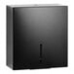 Bobrick Fino B-9890.MBLK Surface-Mounted Stainless Steel Single Jumbo Roll Toilet Tissue Holder with Matte Black Finish