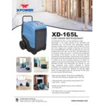 XPOWER XD-165L 165 Pint Commercial LGR Dehumidifier with Automatic Purge Pump and Drainage Hose