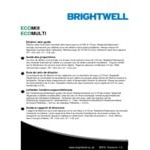 Brightwell EcoMulti Compact DXC4L1H-WK/U9 Gray High Flow / Low Flow 5 Chemical Dispenser Brightwell EcoMulti Compact DXC4L1H-WK/U9 Gray High Flow / Low Flow 5 Chemical Dispenser