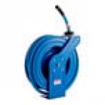 Regency Blue Powder-Coated Steel Open Air / Water Hose Reel with 50' x 3/4 Regency Blue Powder-Coated Steel Open Air / Water Hose Reel with 50' x 3/4
